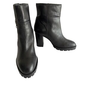 Sbicca Vintage Collection Black Lug Sole Block‎ 3" Heel Platform Base Ankle 8